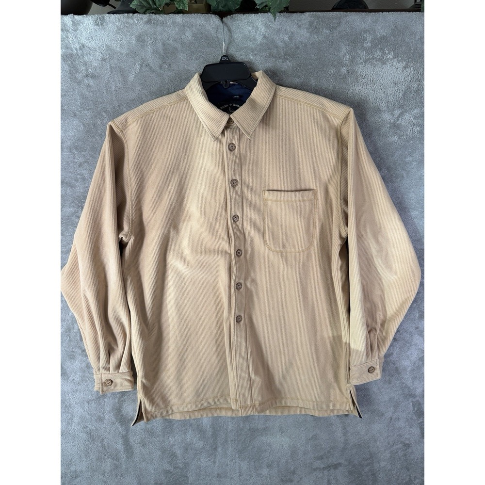 Dickie Walker Shirt Men XL‎ Brown Corduroy Vtg Shacket Tan